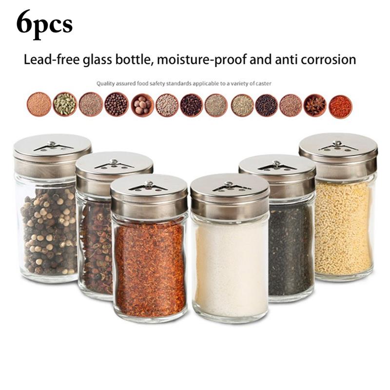 3/6pcs Glass Seasoning Bottle Set