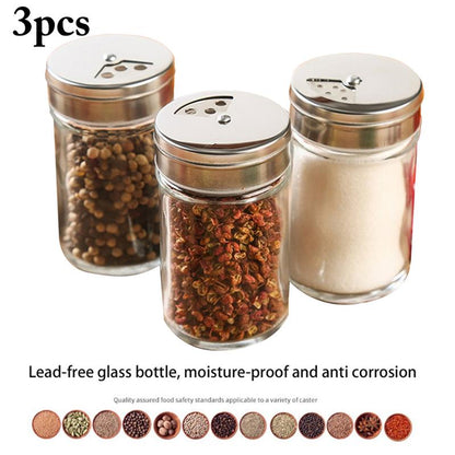 3/6pcs Glass Seasoning Bottle Set