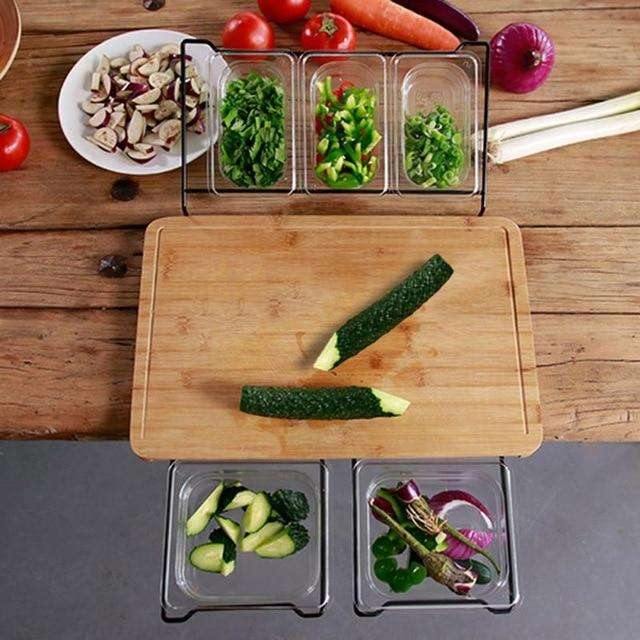 Bamboo Cutting Board with Storage box freeshipping - Kitchen-nista